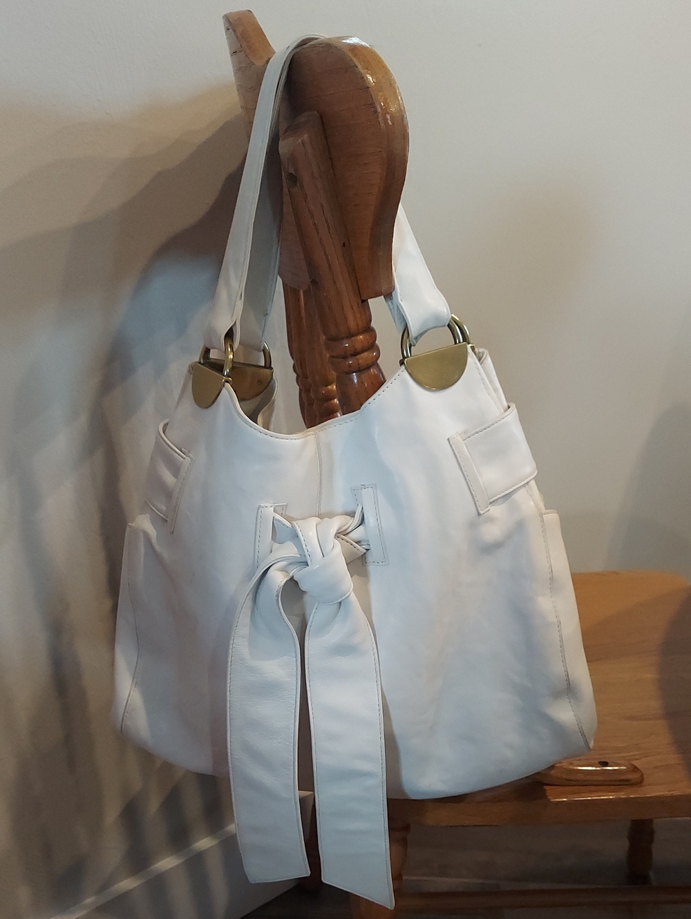 Kooba "Elisha" White Leather Bag
